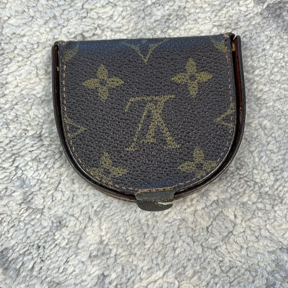 Vintage Louis Vuitton Porte Monnaie Cubetto Brown Monogram Coin Case Rounded - Picture 4 of 17